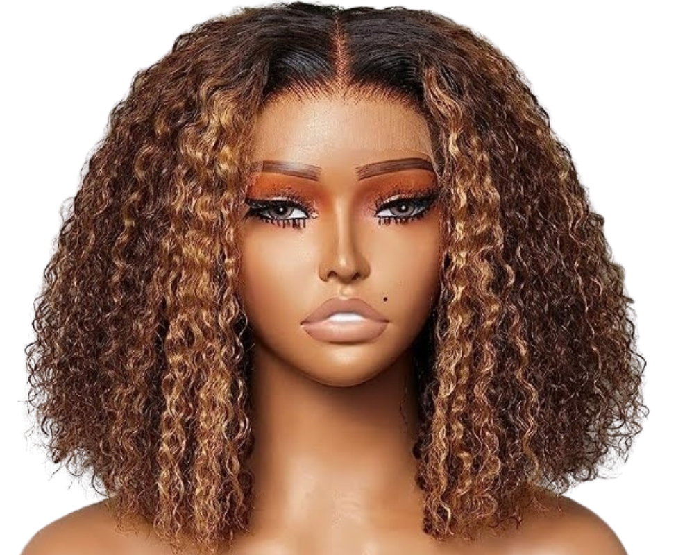 Glueless Curly Ombre Highlight Hd Lace Human Hair Curly Wig Bedazzle