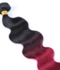 Ombre Dark Brown & Red Wine Body Wave Bundles - Image 2