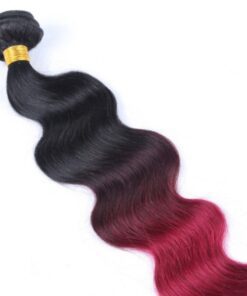 Ombre Dark Brown & Red Wine Body Wave Bundles
