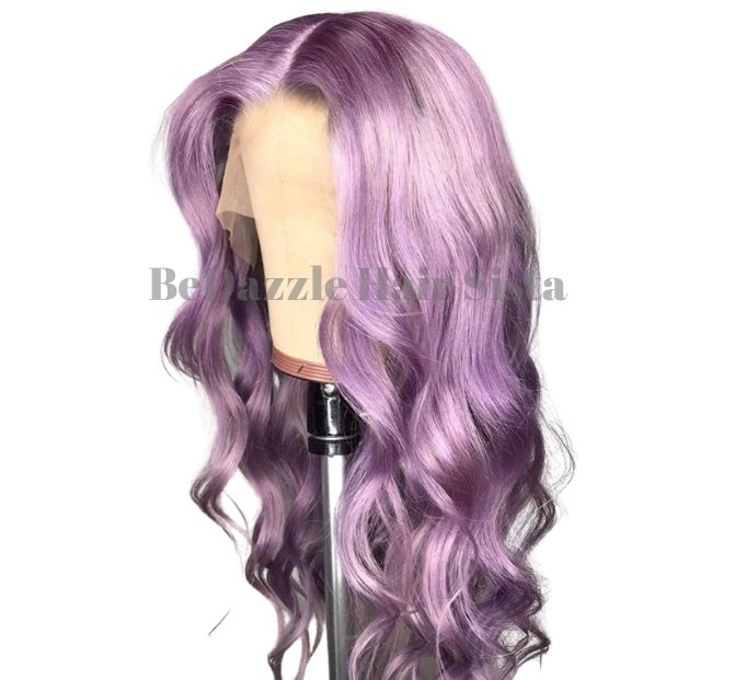 Luxurious Lavender Body Wave 13×4 Lace Front Wig | 100% Human Hair Wig