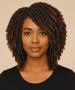 Short Dreadlock Braided Twist Wig | 100% Premium Synthetic Hair | Natural-Looking Afro Locs Protective Wig
