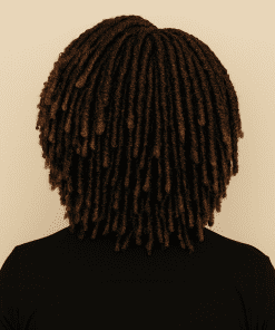 Short Dreadlock Braided Twist Wig | 100% Premium Synthetic Hair | Natural-Looking Afro Locs Protective Wig