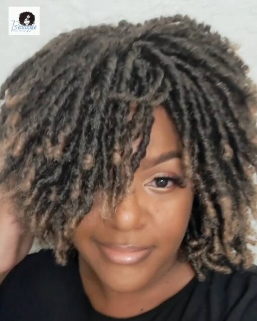 Ombre mix dread loc synthetic wig