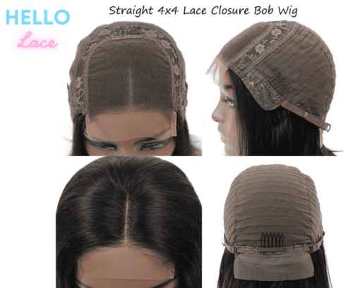 4x4 Lace closure wig cap