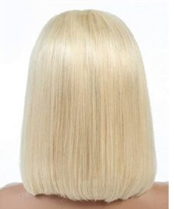 Blonde Short Bob Lace Front Wig | 100% Virgin Human Hair