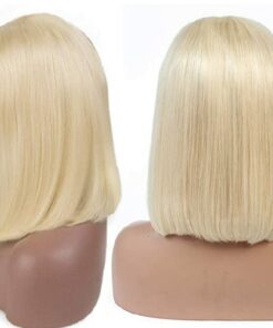 Blonde Short Bob Lace Front Wig | 100% Virgin Human Hair