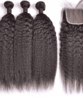 Kinky Straight 3pcs Bundles & 4x4 Lace Closure Deal | 100% Virgin Human Hair