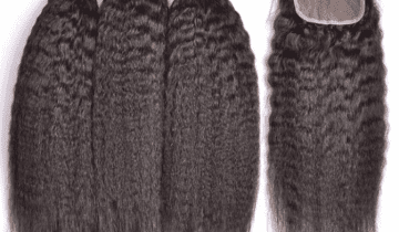 Kinky Straight 3pcs Bundles & 4×4 Lace Closure Deal | 100% Virgin Human Hair