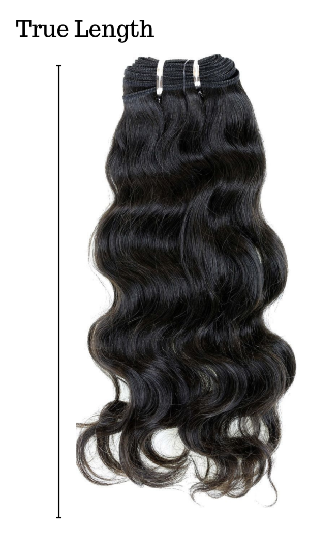 Wavy hair clip in hair extensions