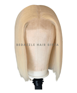 Blonde Short Bob Lace Front Wig | 100% Virgin Human Hair