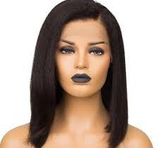 Yaki Straight Short Bob 13×4 Lace Front Wig | 100% Virgin Human Hair Wigs