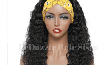 Water Wave Headband Wig No Glue! No Lace! Brazilian100% Real Remy Human Hair Wig