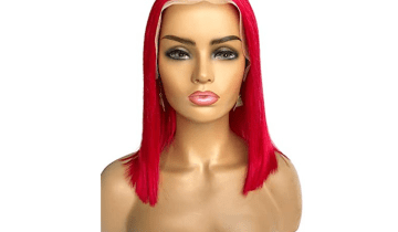 Red Short Bob Wig 13×4 Lace Front | 100% Virgin Human Hair