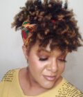 Short Afro Kinky Curly Headwrap Wig for Black Women - 2-in-1 Wig with Scarf Turban | 100% Premium Synthetic Hair