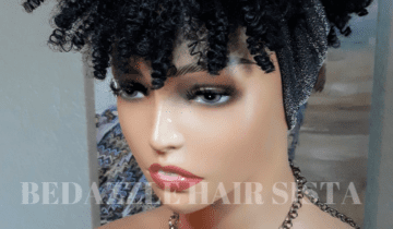 Short Afro Kinky Curly Headwrap/Turban Wig | 100% Premium Synthetic Hair