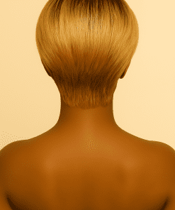 Blonde Ombre Lace Front Pixie Wig | 100% Human Hair | Short Glueless Wig with Dark Roots & Side Bangs