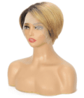Ombre Brazilian Short Blonde Pixie Layered Lace Front | 100% Virgin Human Hair Wig - Image 5