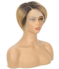 Ombre Brazilian Short Blonde Pixie Layered Lace Front | 100% Virgin Human Hair Wig - Image 3