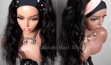 KM Originals | Monica Brazilian Body Wave Headband Wig | 100% Virgin Human Hair
