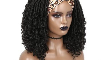 Goddess Locs Headband Wigs | Shoulder Grazing Curly Wig Faux Locs Braided Synthetic Wigs