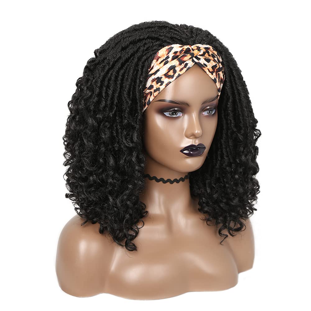 Goddess Locs Headband Wigs | Shoulder Grazing Curly Wig Faux Locs ...