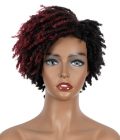 Short Faux Locs Wig 1B/Burgndy Afro Twist Wig