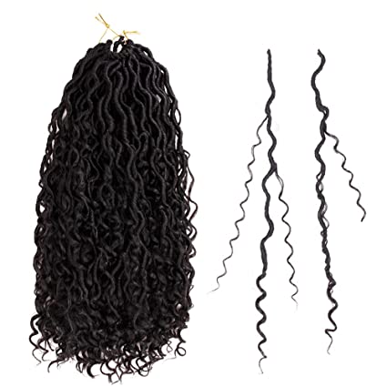 Natural black goddess locs crochet hair extensions