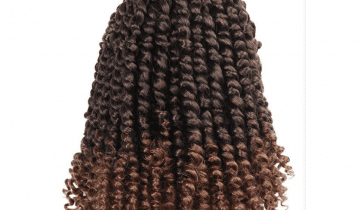 Passion Twist Hair 8 Packs Pre-looped Crochet Hair Short Curly End Crochet Braids