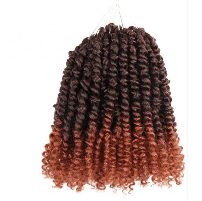 Passion Twist Hair 8 Packs Pre-looped Crochet Hair Short Curly End ...