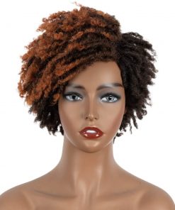 Short Faux Locs Wig 1B/27 Afro Twist Wig
