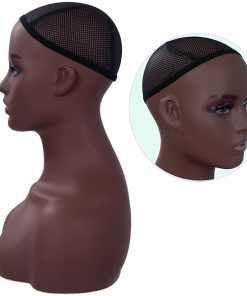 Realistic Female Mannequin Display Head with Shoulders for Wigs/Jewelry/Makeup/Hat/Sunglass