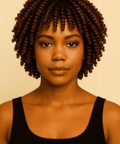 Afro Kinky Curly Spring Twist Wig | Natural Textured Synthetic Wig for Black Women | Glueless & Lightweight Protective Style