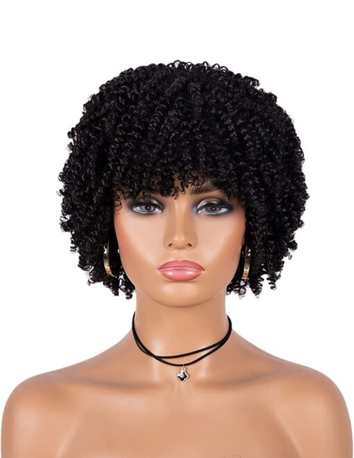 Black Coil Spring Twist wig