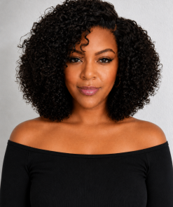Short Jerry Curl Pixie Bob Wig – 100% Raw Virgin Remy Human Hair | HD Lace Glueless