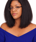 4C Kinky Edges Bob Wig – 10 Inch Kinky Straight Glueless Lace Front Human Hair