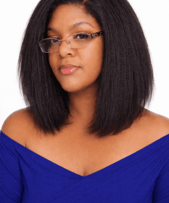4C Kinky Edges Bob Wig – 10 Inch Kinky Straight Glueless Lace Front Human Hair