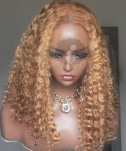 Glueless Curly Ombre Highlight HD Lace Human Hair Curly Wig