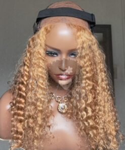 Glueless Curly Ombre Highlight HD Lace Human Hair Curly Wig