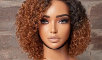 Brown Curly Raw Virgin Remy HD Lace Front Human Hair Wig with Side Part