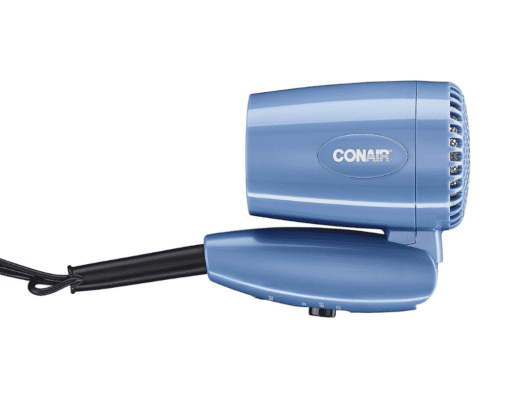 Dual Voltage, 1600W Compact Hair Dryer with Folding Handle