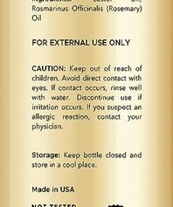 Handcraft Castor Oil with Rosemary Oil for Hair Growth, Eyelashes and Eyebrows - 100% Pure and Natural Carrier Oil, Hair Oil and Body Oil - Moisturizing Massage Oil for Aromatherapy - 8 fl. Oz