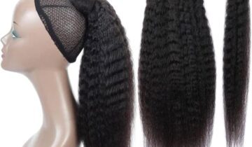 Kinky Straight Human Hair Wrap Around Drawstring Ponytail | Effortless Elegance for High-Quality Hair