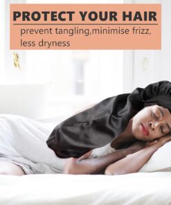 2 PCS Braid Bonnet for Sleeping Extra Long, Bonnet for Braids, Satin Long Bonnet for Women Sleeping, Pack A