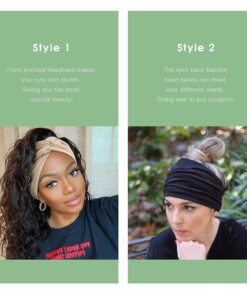 Tobeffect Wide Headbands for Women, 7'' Extra Large Turban Headband Boho Hairband Hair Twisted Knot Accessories, 6 Pack