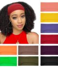 10 Pack Wide Headbands for Women Girls, Workout Yoga Running Boho Hair Bands for Women's Hair, Non Slip Sweat Head Bands Thick Hair Wrap (Solid Headbands)