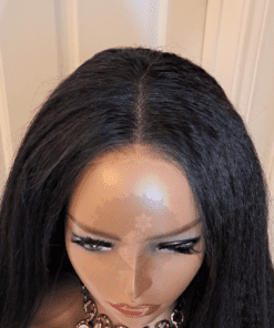 Yaki Kinky Straight HD Lace Glueless Wig | Brazilian Remy Human Hair