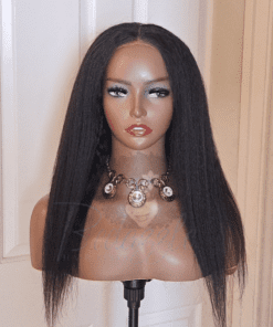 Yaki Kinky Straight HD Lace Glueless Wig | Brazilian Remy Human Hair