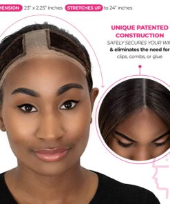 MILANO COLLECTION Wig Grip Band Original Velvet Lace WiGrip Headband Holder for Lace Wigs and Frontals, Reinforced Swiss Lace by HAIRLINE and PART For Seamless Transition