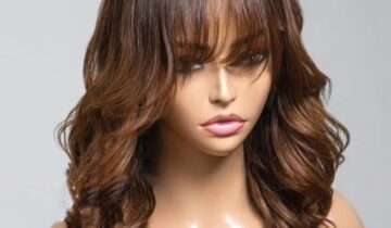 Brown Ombre Wavy Layers Glueless HD Lace Human Hair Wig
