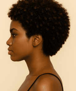Curly Pixie Human Wig with Brown Highlights – Glueless, Ready-to-Wear Short Afro Curly Style